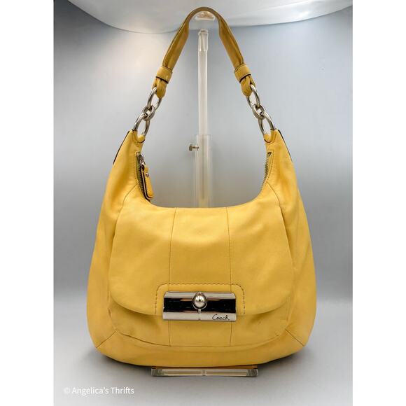 Coach Handbags - Coach Kristin Leather Hobo Bag | Style No. 16808 | Yellow Shoulder Purse